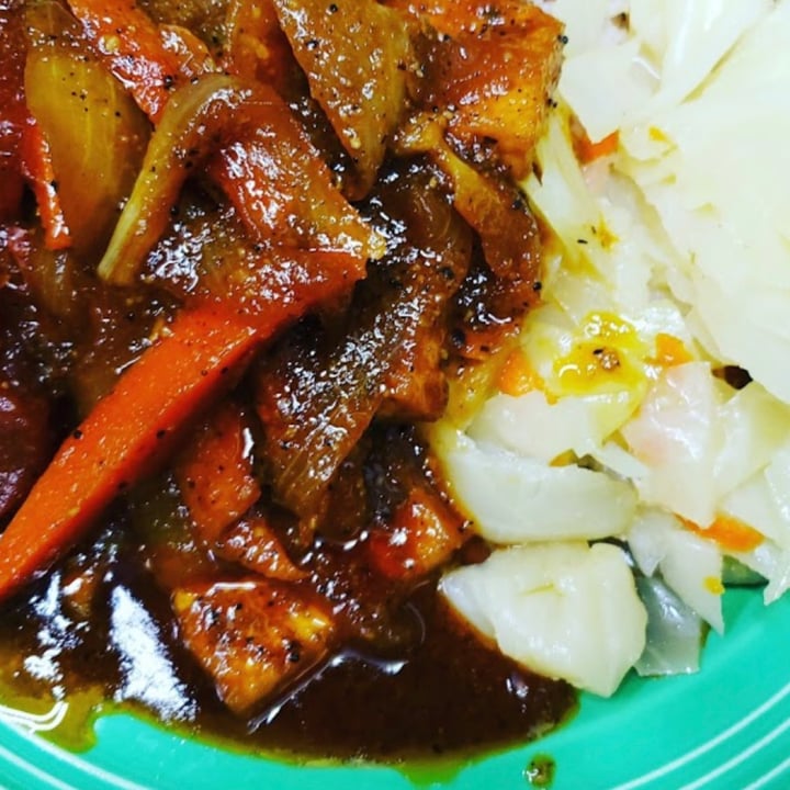 photo of Reggae Shack Cafe Brown Stew Tofu shared by @amandaweissman on  05 Apr 2022 - review
