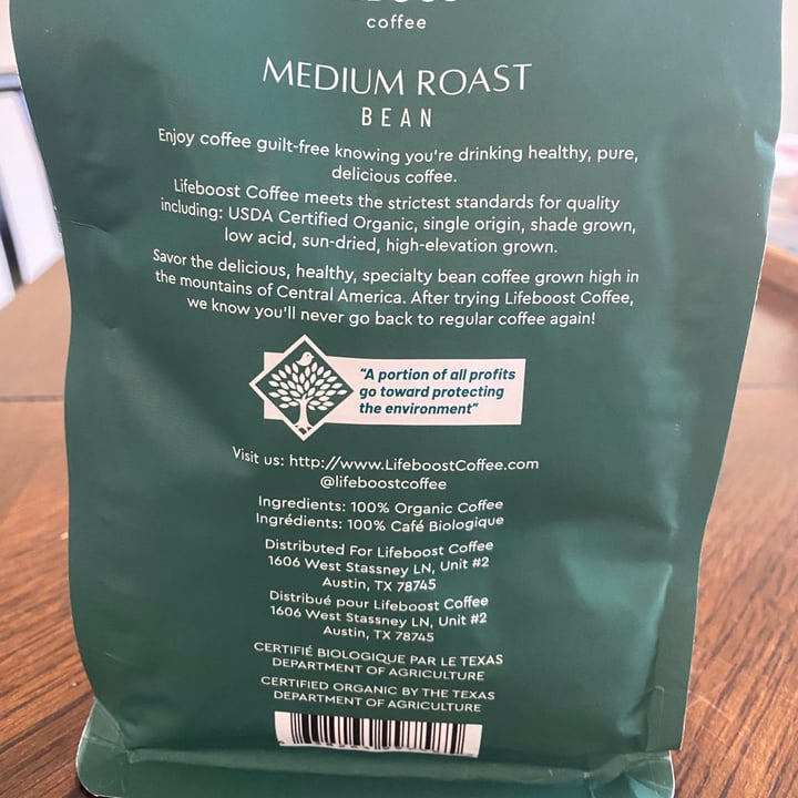 photo of Lifeboost Medium roast organic coffee shared by @terrif on  30 Aug 2021 - review