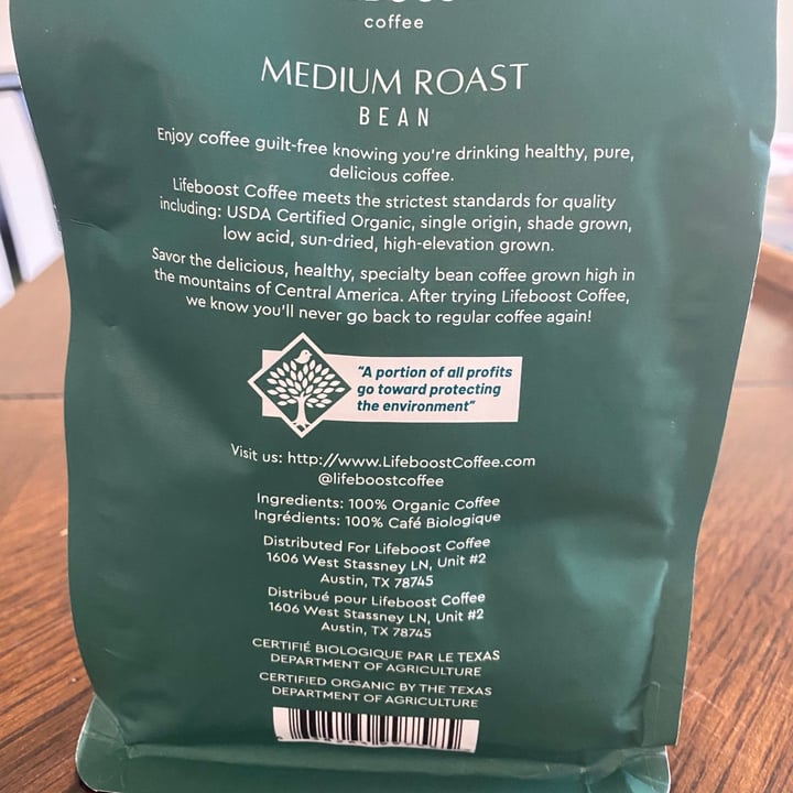 review photo of Lifeboost Medium roast organic coffee shared by @terrif on 30 Aug 2021 - review