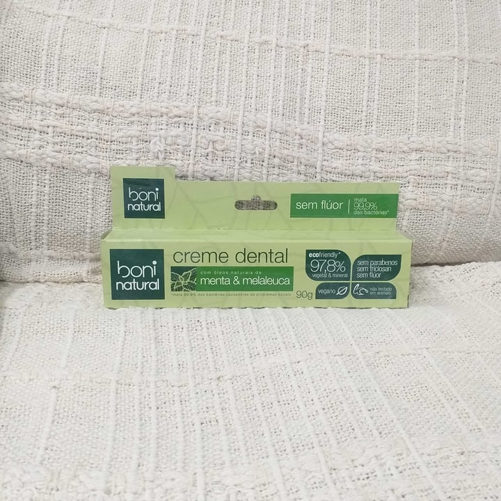 photo of Boni natural Creme Dental Menta & Melaleuca shared by @barbaritaveg on  05 Jun 2022 - review