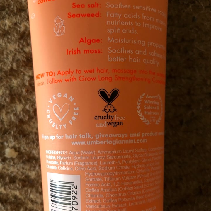 photo of Umberto Giannini Grow long root stimulating shampoo shared by @louiseloveslentils on  16 Feb 2022 - review