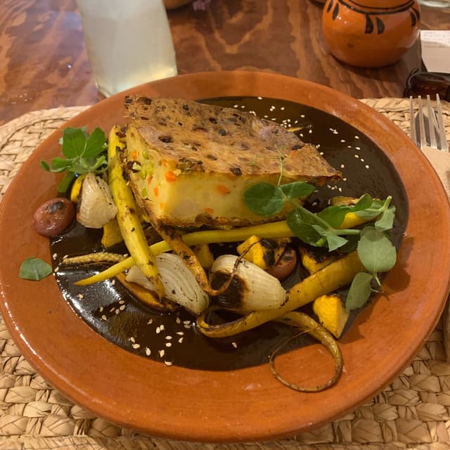 Photo of the dish “Pure Istmeño Con Mole”