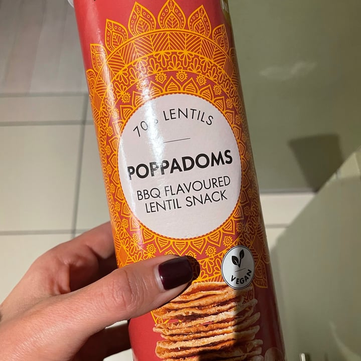 photo of Woolworths Food 70% Lentils Poppadoms BBQ flavoured lentil snack shared by @chantellekylie on  06 Sep 2021 - review