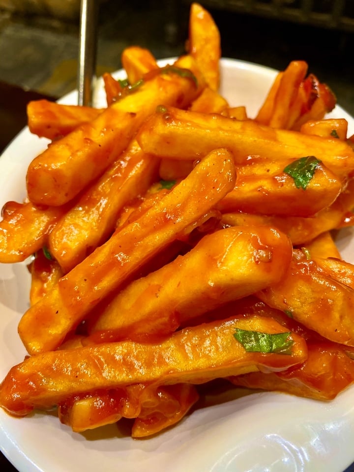 photo of Indigo Restaurant Leicester Chilli Chips shared by @myveganfoodguide on  12 Jan 2020 - review