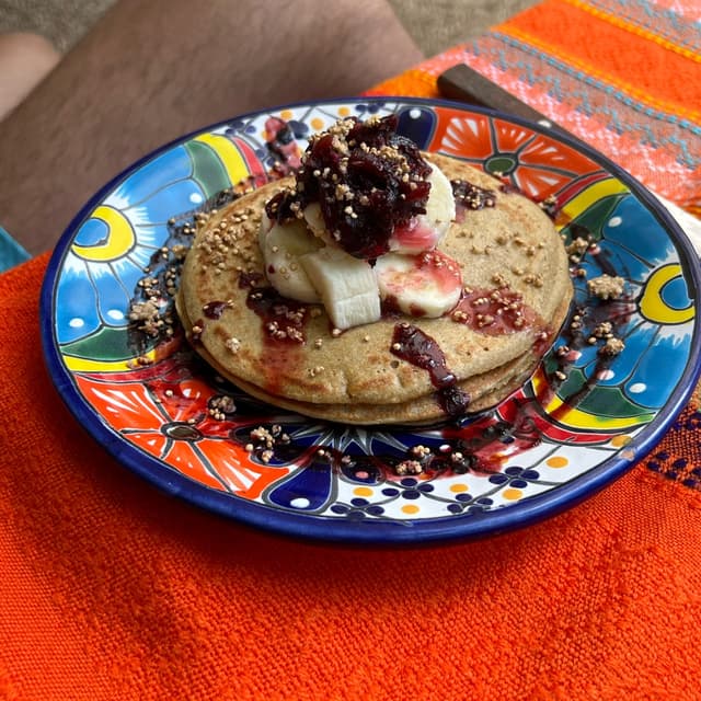 Foto do prato “hotcakes de avena”