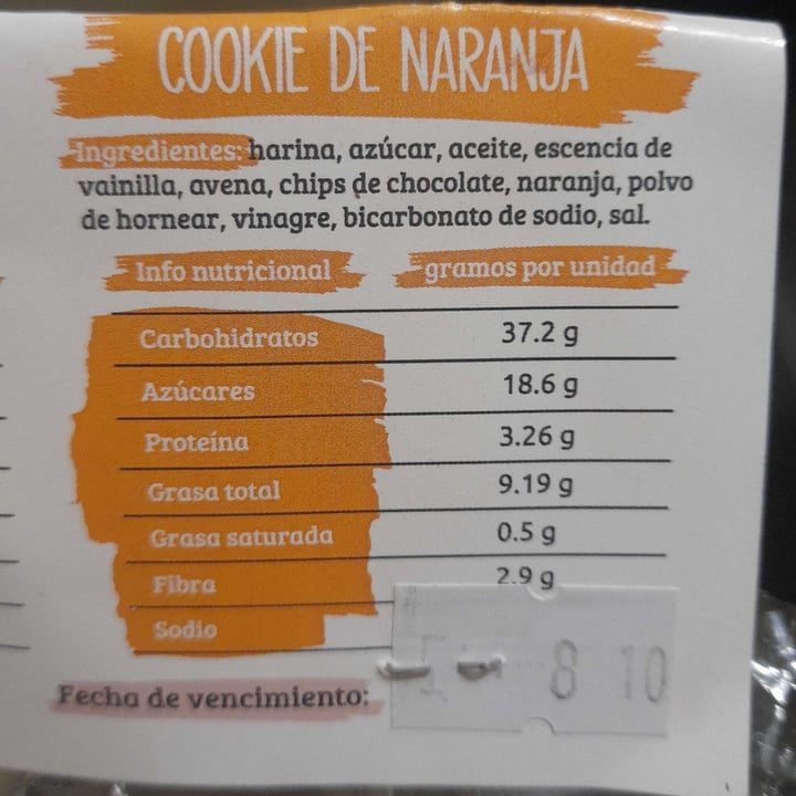 photo of Vegan Bakery BA Cookie Naranja Y Chips shared by @m4rtii on  23 Sep 2022 - review