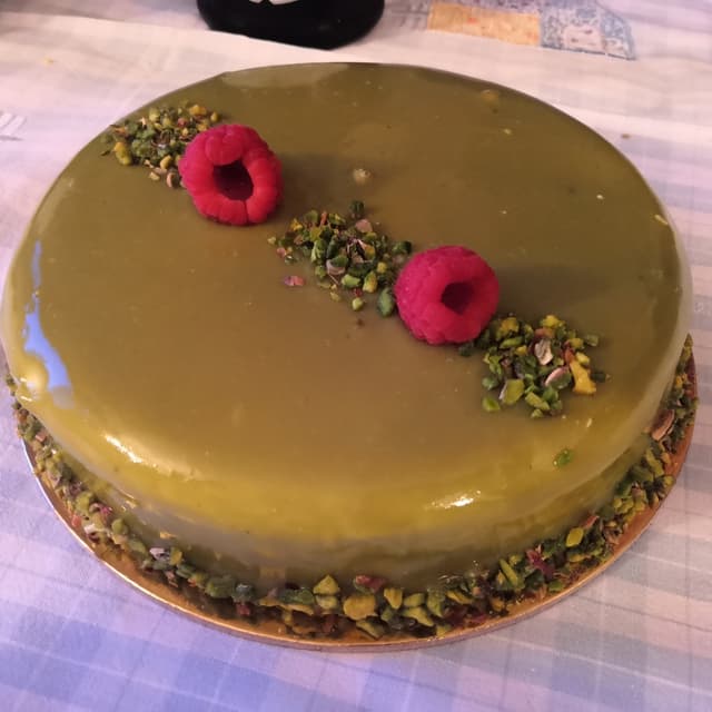 Foto do prato “Torta gelato al pistacchio vegan”