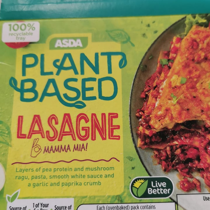 photo of ASDA Plant Based Lasagne shared by @dhanipatel on  17 Apr 2021 - review