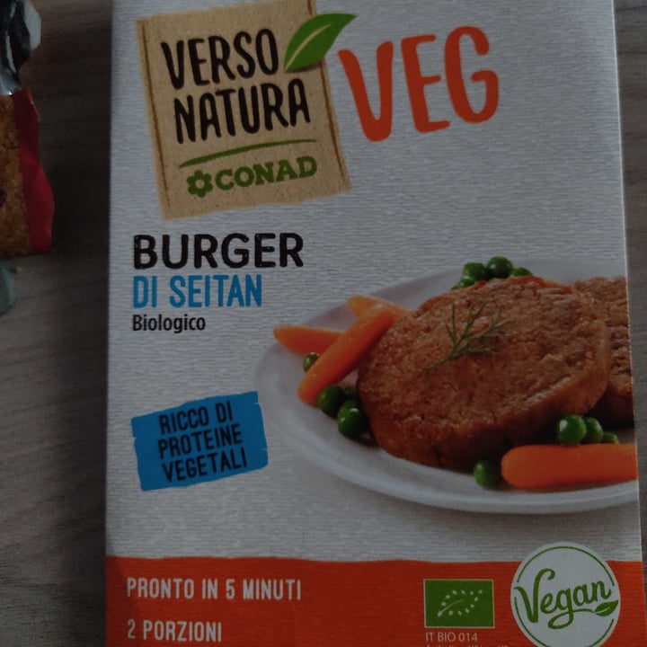 photo of Verso Natura Conad Veg Burger Di Seitan Biologico shared by @gumersinda on  07 Jan 2023 - review