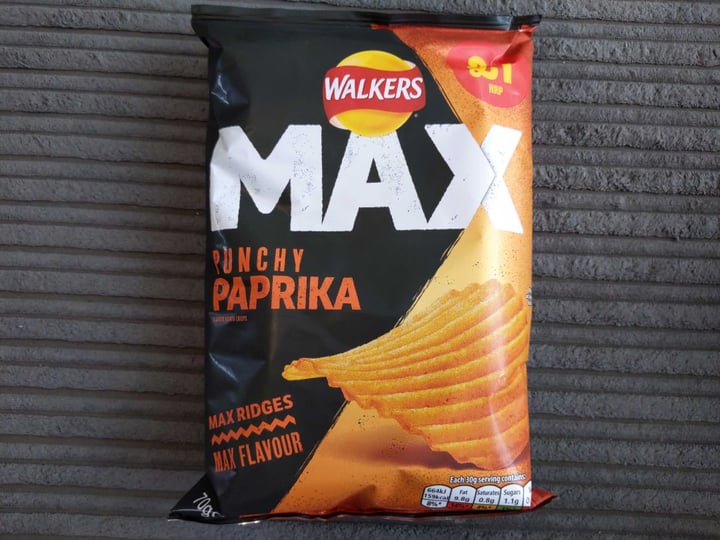 photo of Walkers Max Punchy Paprika shared by @mxthkn on  01 Apr 2020 - review
