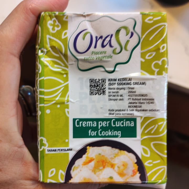photo of OraSí 100% vegetale Crema per cucina shared by @stefietokee on  21 Jan 2023 - review