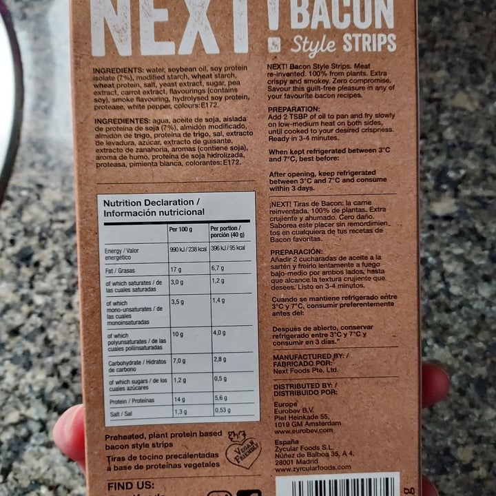 photo of Next! Extra Crispy Bacon Style Strips shared by @sabrinamurua on  30 Jan 2022 - review
