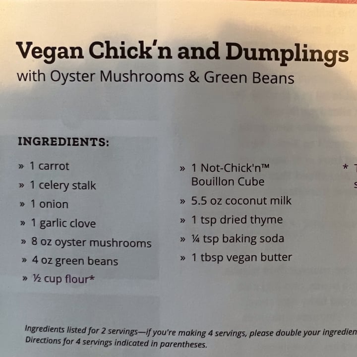 photo of Purple Carrot Vegan Chick’n and Dumplings shared by @archiethepig on  29 May 2022 - review