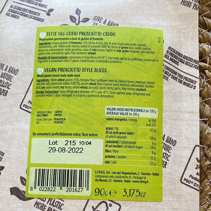 review photo of Liveg Fette veg gusto prosciutto crudo shared by @smartis on 25 Jun 2022 - review