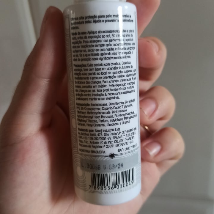 photo of Zeta skin Protetor Solar Facial shared by @palomasantos on  29 Jan 2022 - review
