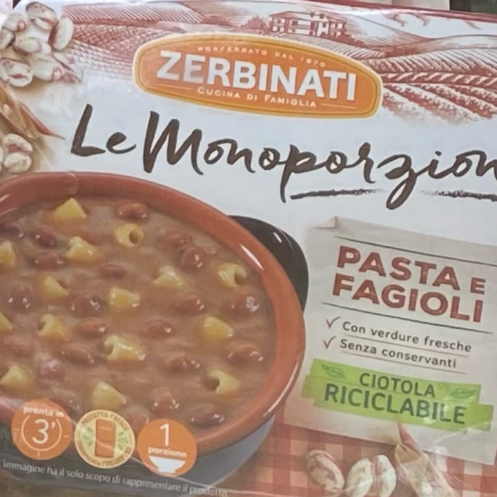 photo of Zerbinati Le monoporzioni Pasta e Fagioli shared by @portosusy on  30 Jun 2022 - review