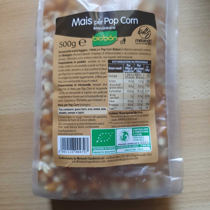 photo of biobón Mais per Pop Corn shared by @sofia9 on  04 May 2022 - review