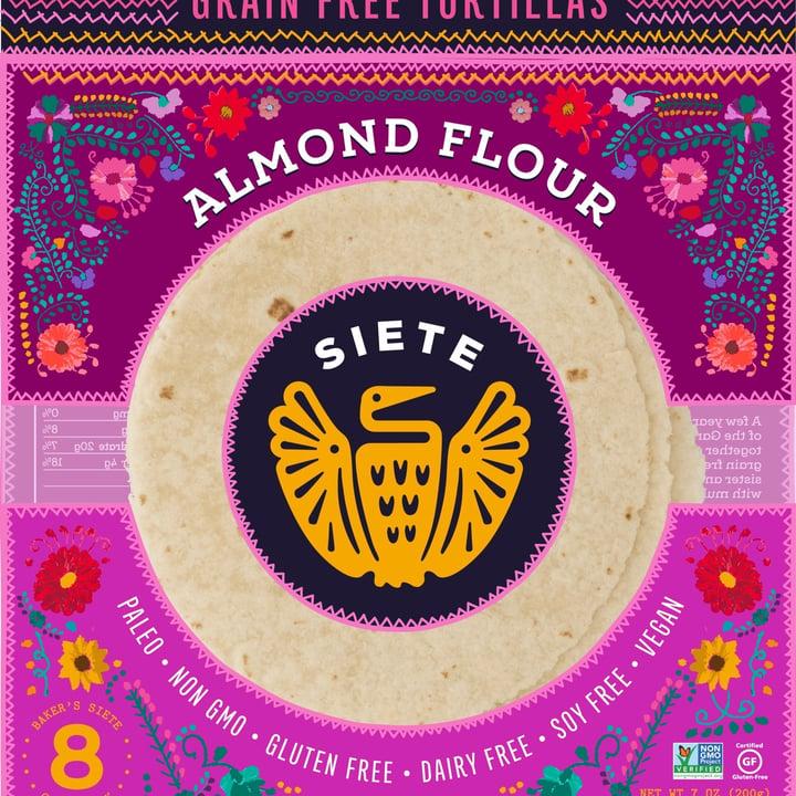 photo of Siete Family Foods Almond Flour Tortillas shared by @opheliajoy on  21 Jul 2021 - review