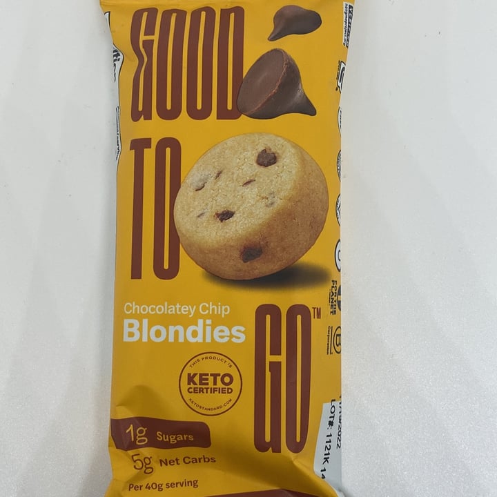photo of Good To Go Choclatey Chip Blondies shared by @perfectlyplantbased on  11 Jul 2022 - review