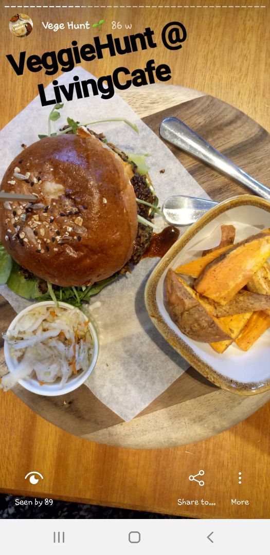 photo of The Living Cafe Sesame Tofu Burger shared by @sakudevi21 on  09 Mar 2020 - review