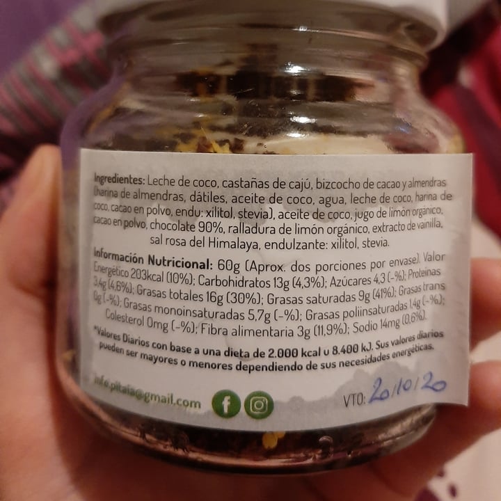 review photo of Pitaia Mus Chocolate Y Limón shared by @robertina on 26 Jul 2020 - review
