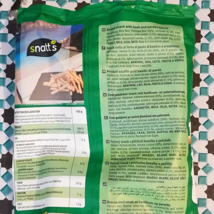 review photo of snatt’s Hummus ceci sticks basil & parsley shared by @creuzadema on 27 Oct 2022 - review
