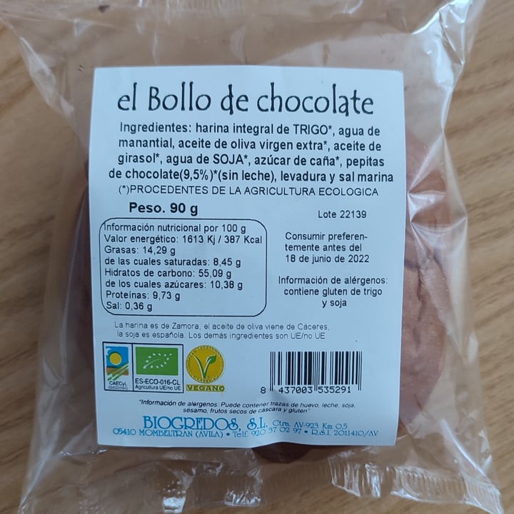 photo of Biogredos Bollo Con Chocolate shared by @pickyrabbit on  04 Jun 2022 - review