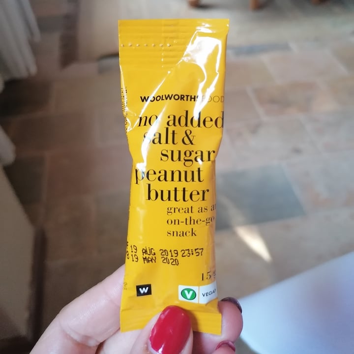 photo of Woolworths Food Peanut butter sachet shared by @twohappyrescuemutts on  28 Dec 2020 - review