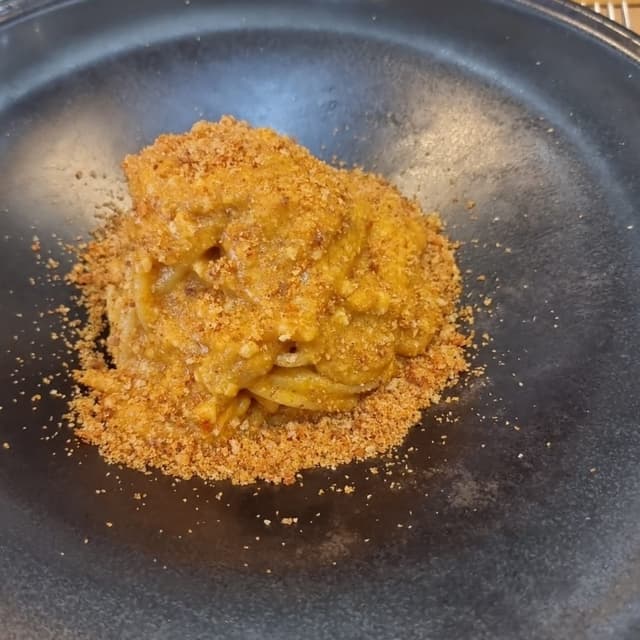 菜肴“Spaghettoni ai peperoni”的照片