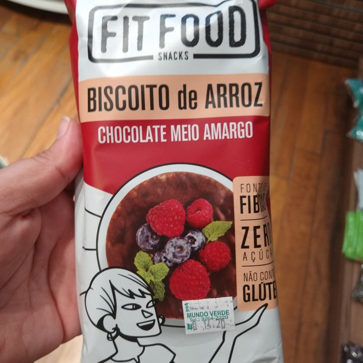 review photo of Fit Food Biscoito De Arroz Chocolate Meio Amargo shared by @dryca on 22 Jun 2022 - review
