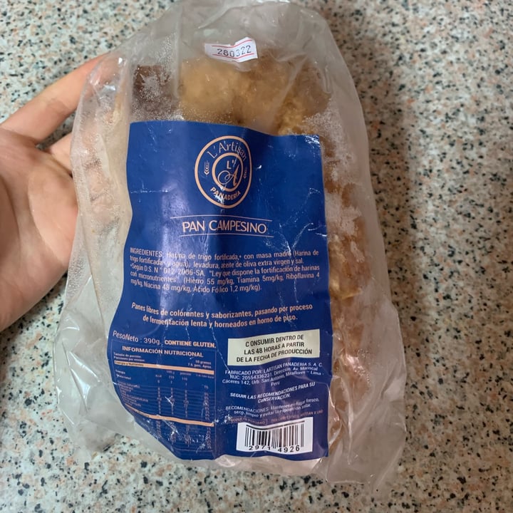 review photo of L'Artisan pan campesino shared by @gingerale on 04 Apr 2022 - review