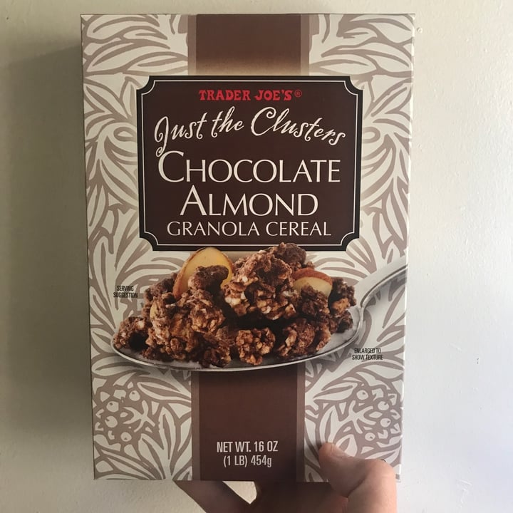 photo of Trader Joe's Just the cluster Chocolate Almond Granola Cereal shared by @dominionandchill on  02 May 2020 - review