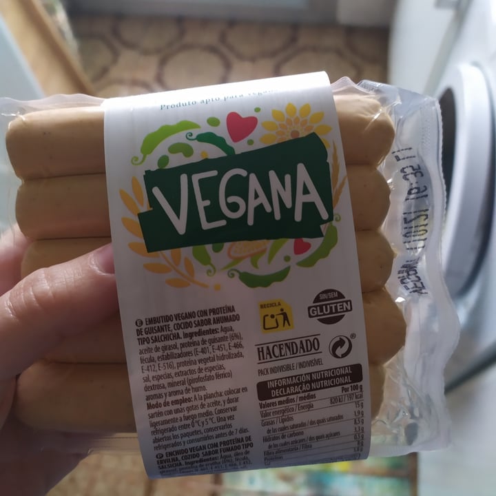 photo of Hacendado Salchichas Vegana shared by @violetapiruleta on  13 Jan 2021 - review