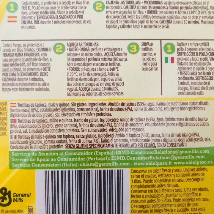 review photo of Old El Paso 6 tortillas sin gluten shared by @federicathewitch on 15 Jun 2022 - review