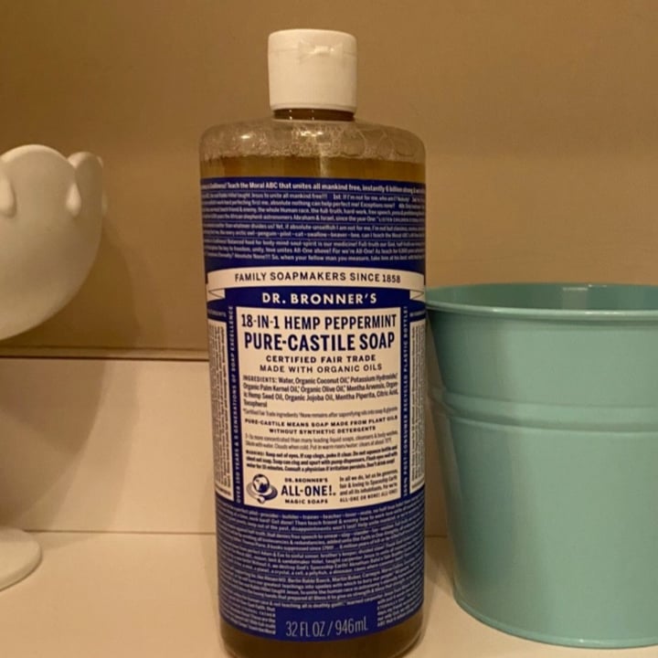 photo of Dr. Bronner's 18 In 1 Hemp Peppermint Pure-Castile Soap shared by @sheenathevegan on  30 Aug 2021 - review