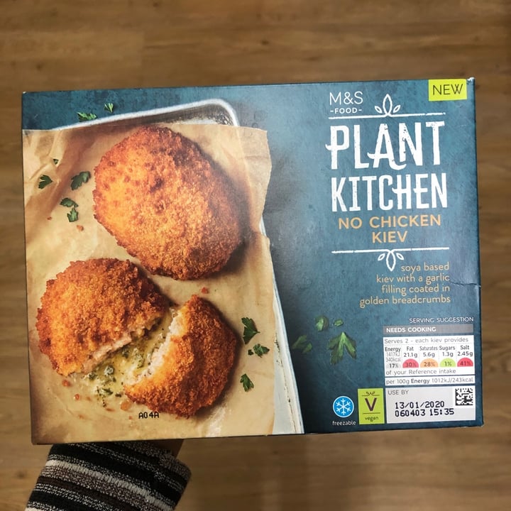 review photo of Plant Kitchen (M&S) No chicken kiev shared by @veganlisag on 12 Jan 2020 - review