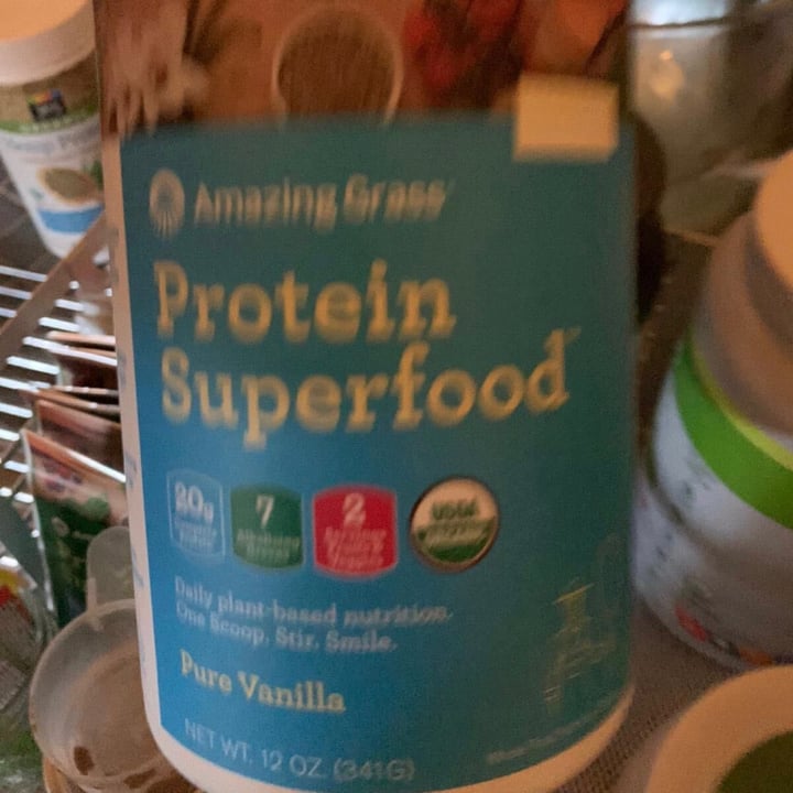 photo of Amazing Grass Vanilla Protein shared by @papiisgoingvegan on  29 Jun 2020 - review