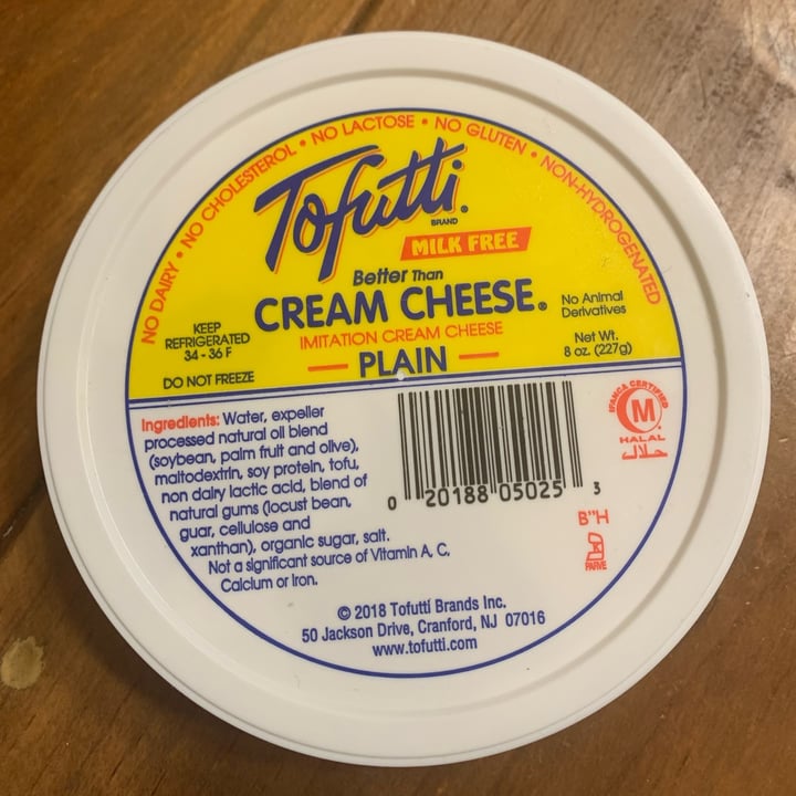 photo of Tofutti Plain Cream Cheese shared by @roserose on  14 Apr 2022 - review