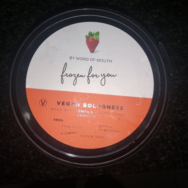 photo of By Word of Mouth - Frozen for you Vegan bolognese shared by @thekeenbean on  21 Sep 2022 - review
