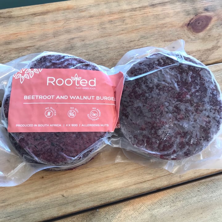 review photo of Rooted Plant-Based Food Beetroot And Walnut Burger shared by @kirstycooper on 20 Jan 2021 - review