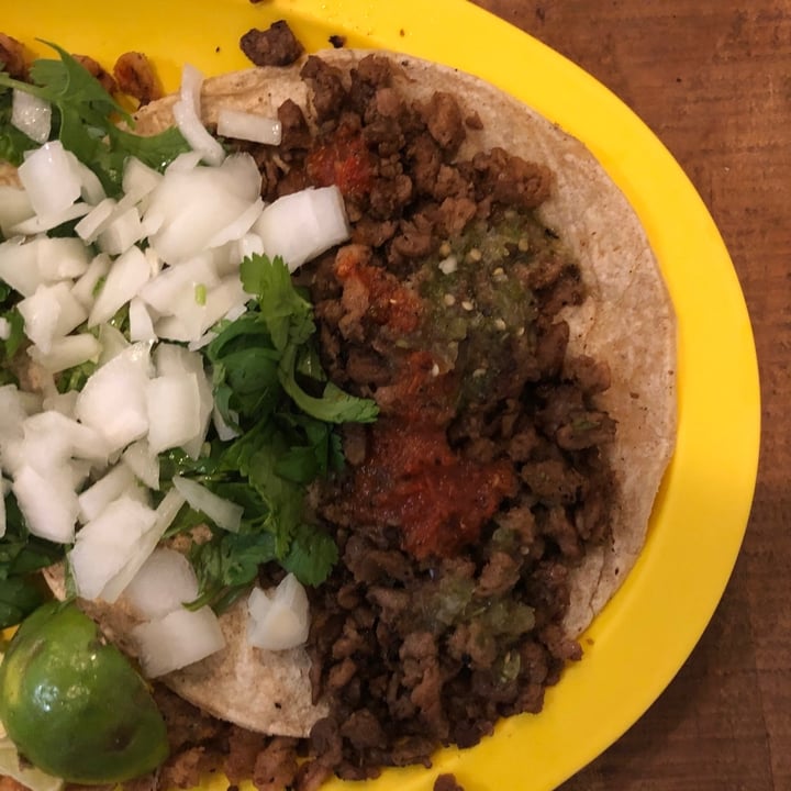 photo of Mango Blues Vegan tacos (Delivery and Pick-up) Taco De Asada shared by @vegannorteno on  08 Feb 2020 - review