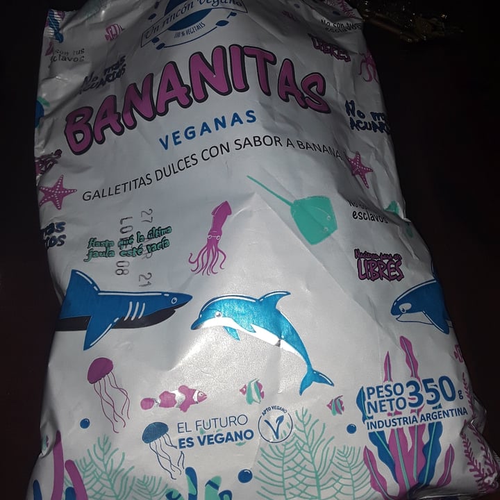 review photo of Un Rincón Vegano Bananitas Galletitas Dulces con sabor a Banana shared by @walen on 09 Dec 2020 - review