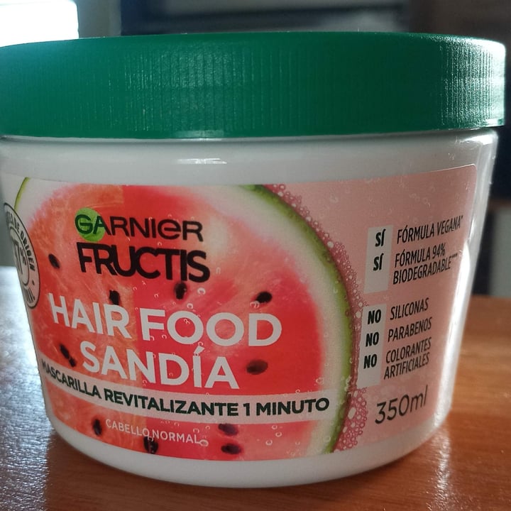 photo of Garnier Hair Food Sandia , Revitalizante , mascarilla intensiva 3 en 1 shared by @luciana1984 on  26 Aug 2022 - review