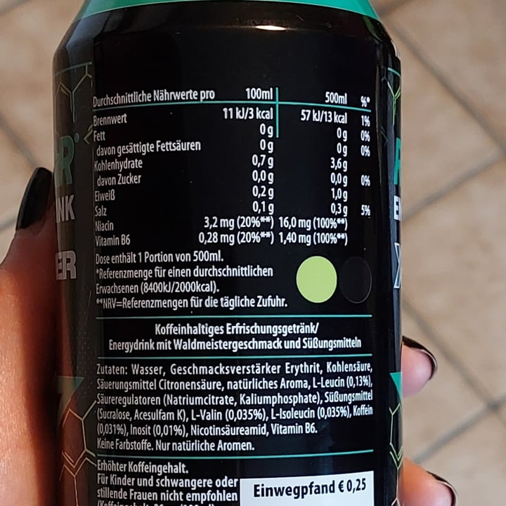 photo of Rockstar Energy Waldmeister Boost shared by @anameier on  28 Nov 2021 - review