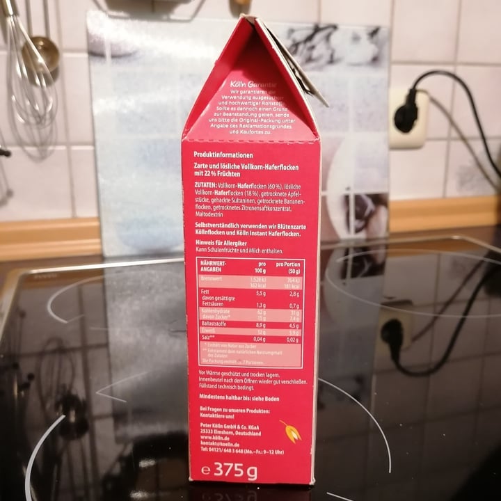 review photo of Kölln Hafer-Porridge Früchte shared by @charlieoderso on 30 Sep 2020 - review
