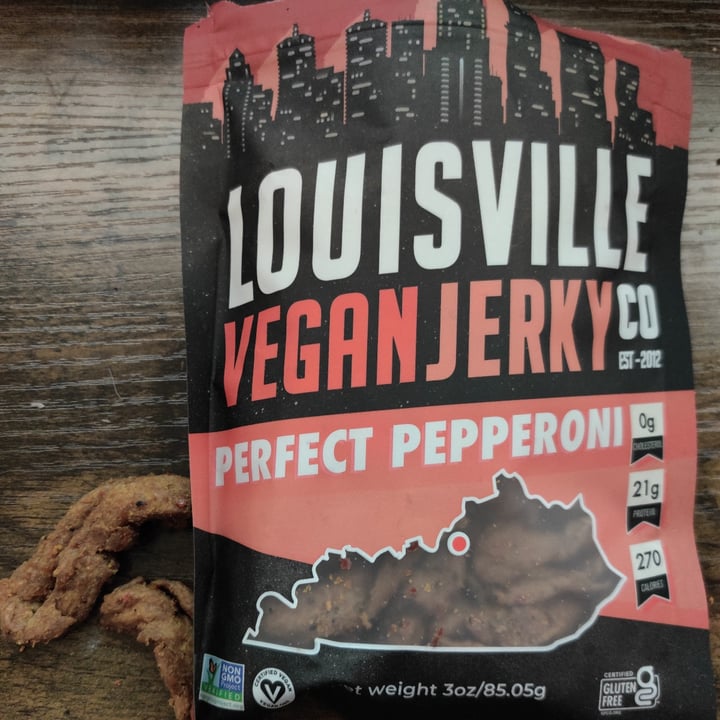 photo of  Louisville Vegan Jerky Co. Enid’s Perfect Pepperoni shared by @misscherise on  17 May 2021 - review