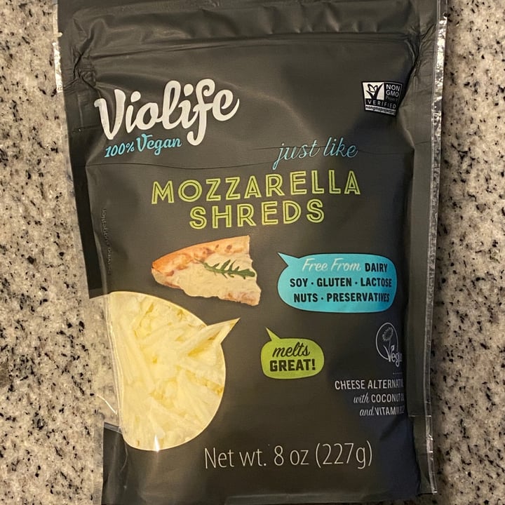 photo of Violife Mozzarella Shreds shared by @abadgevegan on  12 Jan 2022 - review