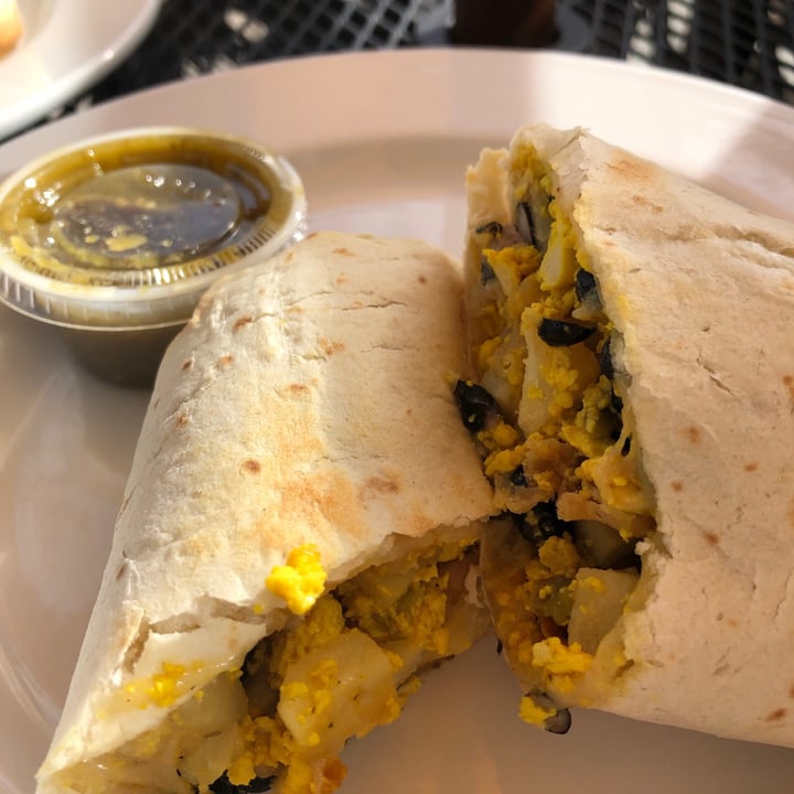 review photo of Solar Roast Coffee vegan tofu burrito shared by @sadarice on 12 Nov 2020 - review