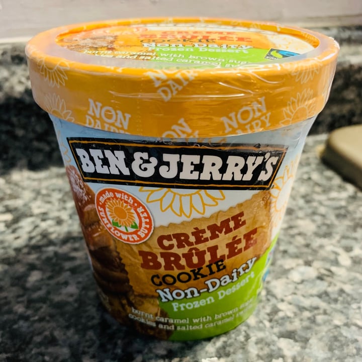 photo of Ben & Jerry's Crème Brûlée Cookie Non-Dairy Frozen Dessert shared by @allhess on  03 Feb 2021 - review