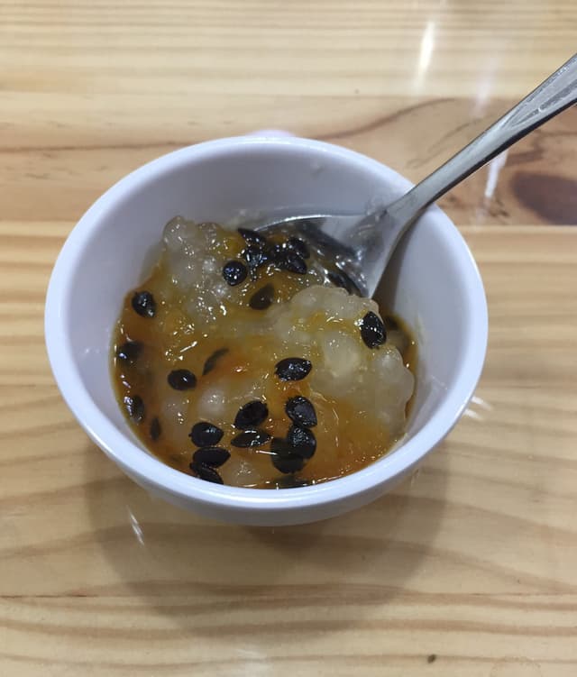 Photo of the dish “Dulce de Sagú Y Maracuyá”